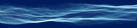 Blue digital wave abstract template.