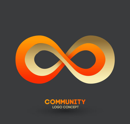 Logo connecting people. Logo design company vector. Abstract modern icon shape idea. Web business...