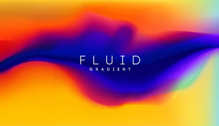 Digital gradient background. Shape holographic gradient. Liquid 3d substance. Light color gradient abstract background. Vector illustration.のイラスト素材