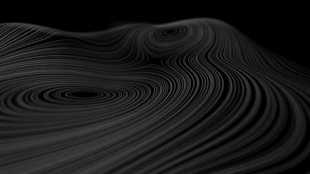 Modern black technology background 3d render. Abstract science futuristic concept background. Network cyber technology concept.の写真素材
