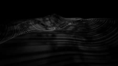 Modern black technology background 3d render. Abstract science futuristic concept background. Network cyber technology concept.の写真素材