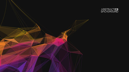 Network technology background. Colorful triangle structure EPS 10. Big data abstract. Business data...