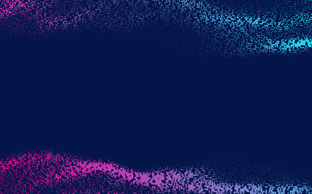 3d sunset on the beach. Retro palms vector sci fi background. Digital landscape cyber surface. 80s...