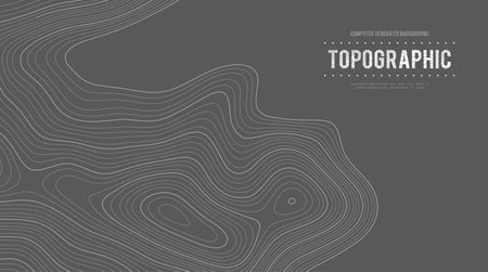 Grey contours vector topography. Geographic mountain topography vector illustration. Topographic pattern texture. Map on land vector terrain. Elevation graphic contour height lines. Topographic mapのイラスト素材