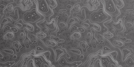 Grey contours vector topography. Geographic mountain topography vector illustration. Topographic pattern texture. Map on land vector terrain. Elevation graphic contour height lines. Topographic mapのイラスト素材