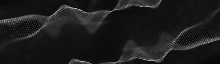Data technology abstract futuristic illustration. Low poly shape with connecting dots and lines on...