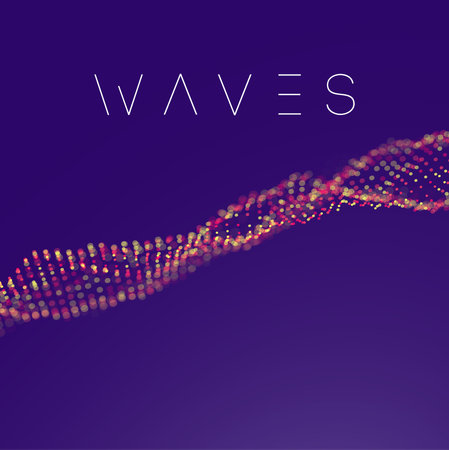 Pink purple wave background. Abstract vector poster technology background vector illustration.
