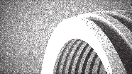 Vector architecture dotwork gradient background. Abstract noise stipple pattern. 3d vector illustration. EPS 10.のイラスト素材