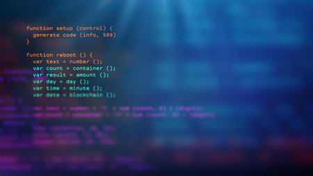 Abstract programming illustration. Cloud technology data security concept. Binary code internet...