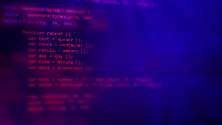 Abstract programming illustration. Cloud technology data security concept. Binary code internet...