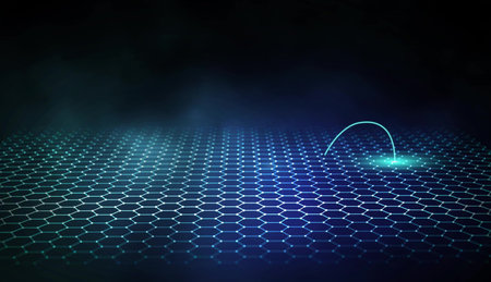 Blue network connection animation concept. Geometric hexagonal blue background 4k seamless loop.