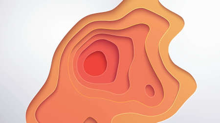 White orange paper cut animation. 4k Seamless loop.の写真素材