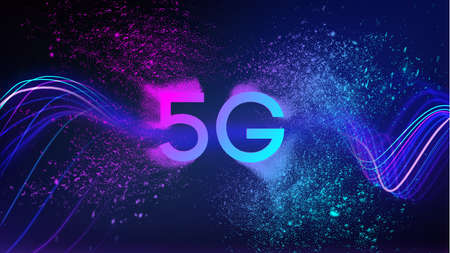 5g network technology background. Vector 5g data transfer concept. EPS 10のイラスト素材