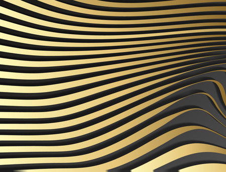 Luxury gold background. Wavy gold landscape consept of gold vector background with gradient lines on...