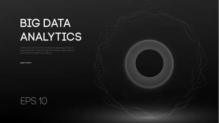 Big data visualization. Background 3d. Big data connection background. Cyber technology Ai tech wire network futuristic wireframe data visualisation. Vector illustration . Artificial intelligence .のイラスト素材