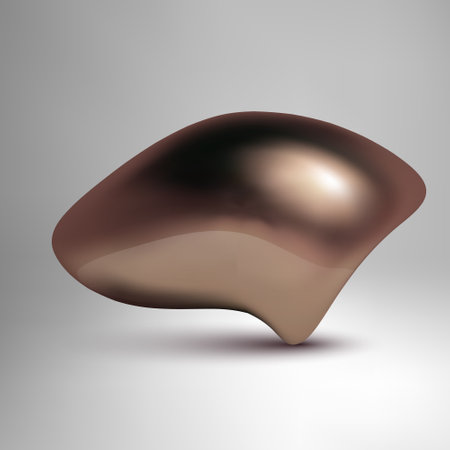 Metallic fluid shape. 3d liquid bubble.のイラスト素材