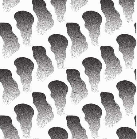 Seamless pattern with fluid shapes. Retro abstract liquid texture.の写真素材