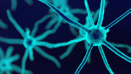 Neurons brain cell medical background.