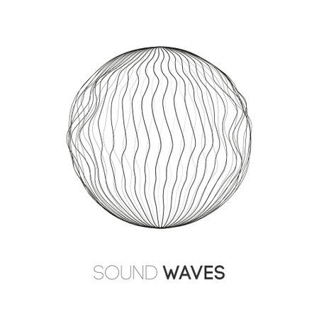 Sound wave music background. Audio waves abstract pulse background.のイラスト素材