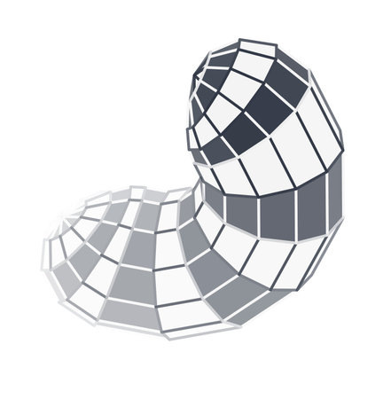 Abstract Geometric Shells in Black and Whiteのイラスト素材