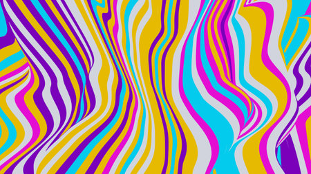 Flowing Abstract Wavy Lines in Boldのイラスト素材