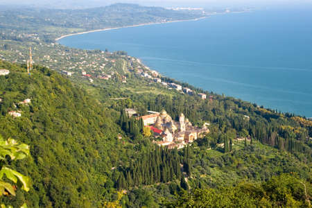 Shore line from the bird's eye view in Abhaziaの写真素材