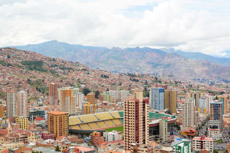 LA PAZ - JANUARY 18  Estadio Hernando Siles, sports stadium in La Paz, Bolivia on January 18, 2013  The stadium is located at an altitude of 3,637 metres, making it highest professional stadiums in the worldのeditorial素材