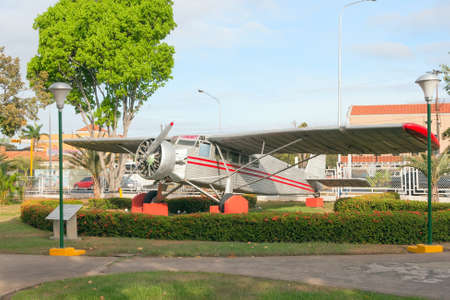 Jimmie Angel s aircraft, exhibited in front of Ciudad Bolivar airport, Venezuelaのeditorial素材
