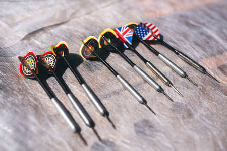 Darts are on the table. Game Entertainmentの写真素材