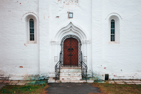 detail of an old church or castle doorの写真素材