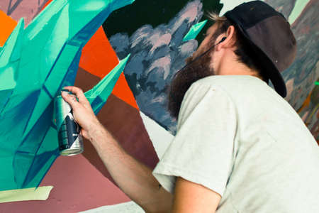 Graffiti on a wall.の写真素材