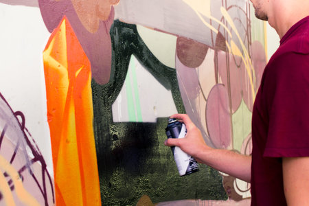 Graffiti on a wall.