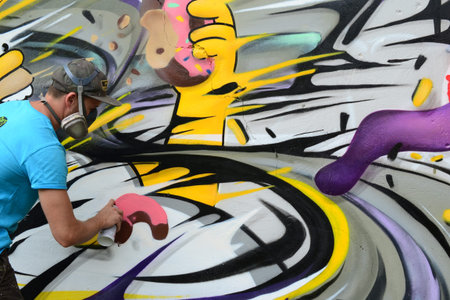 Graffiti on a wall.