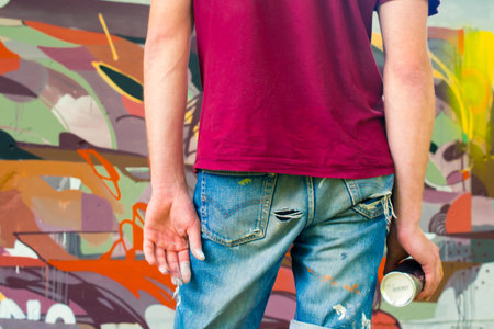 Graffiti on a wall.
