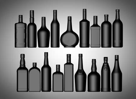 Bottle silhouetteの写真素材