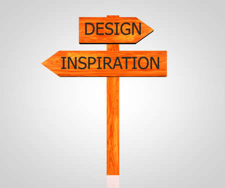 Design,inspiration text on white background