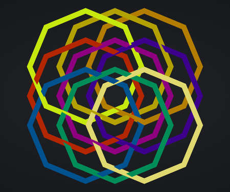Shape graphic design on black background