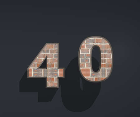 Number 40 on blue 