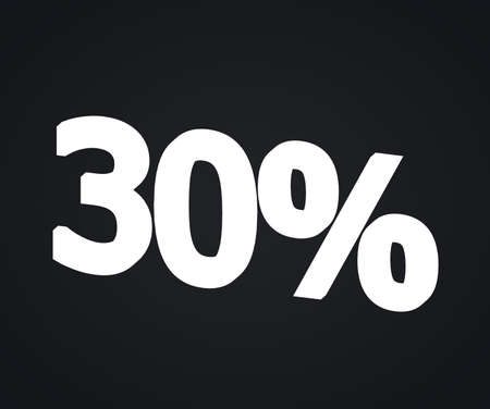 30 percent on black