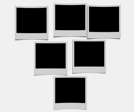 Photo frames siolated on white backgroundの写真素材