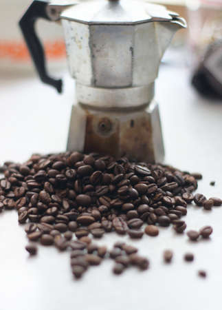 Coffee beans, close upの写真素材