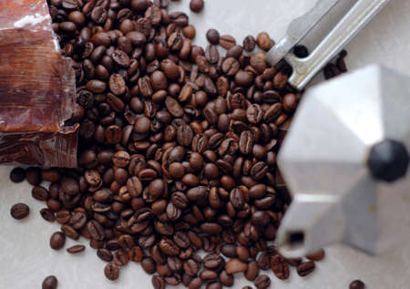 Coffee beans, close upの写真素材