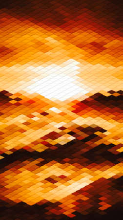 Abstract Colorful Geometrical Artwork,Abstract Graphical Art Background Texture,Modern Conceptual Art,Synthwave Aesthetic Poster Print,3D Renderingの写真素材