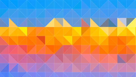 Abstract Colorful Geometrical Artwork,Abstract Graphical Art Background Texture,Modern Conceptual Art,Synthwave Aesthetic Poster Print,3D Renderingの写真素材