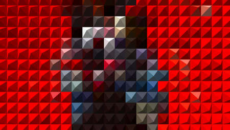 Abstract Colorful Geometrical Artwork,Abstract Graphical Art Background Texture,Modern Conceptual Art,Synthwave Aesthetic Poster Print,3D Renderingの写真素材