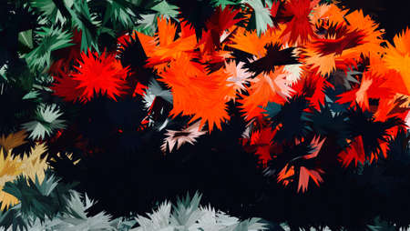 Abstract Colorful Geometrical Artwork,Abstract Graphical Art Background Texture,Modern Conceptual Art,Synthwave Aesthetic Poster Print,3D Renderingの写真素材