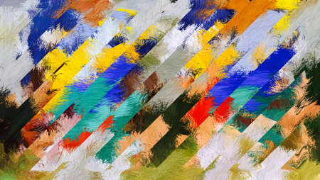 Abstract Colorful Geometrical Artwork,Abstract Graphical Art Background Texture,Modern Conceptual Art,Synthwave Aesthetic Poster Print,3D Renderingの写真素材