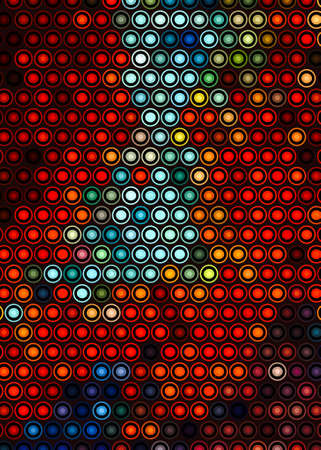 Abstract Colorful Geometrical Artwork, Abstract Graphical Art Background Texture, Modern Conceptual Art, Synthwave Aesthetic Poster Print, 3D Renderingの写真素材