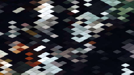 Abstract Colorful Geometrical Artwork, Abstract Graphical Art Background Texture, Modern Conceptual Art, Synthwave Aesthetic Poster Print, 3D Rendering, 3D Illustrationの写真素材