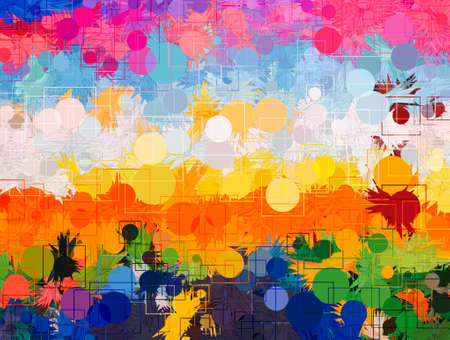Abstract Colorful Geometrical Artwork, Abstract Graphical Art Background Texture, Modern Conceptual...